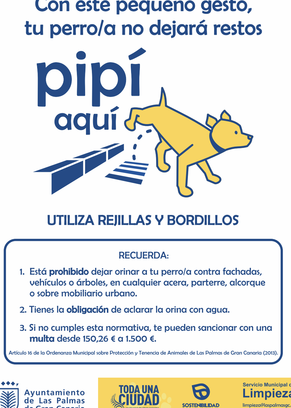 Consejos para prevenir que los perros orinen en la vía pública: Descubre el cartel