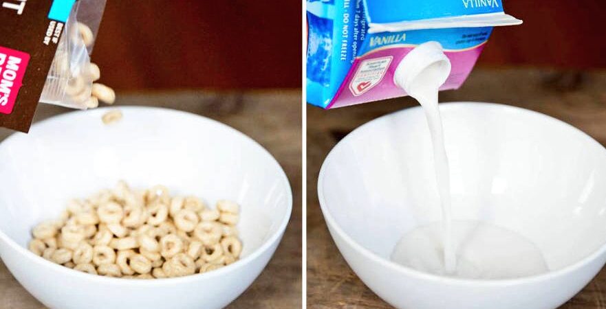 ¿Viene la leche antes que los cereales?